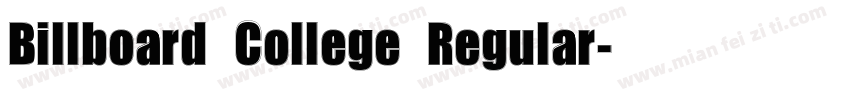 Billboard College Regular字体转换